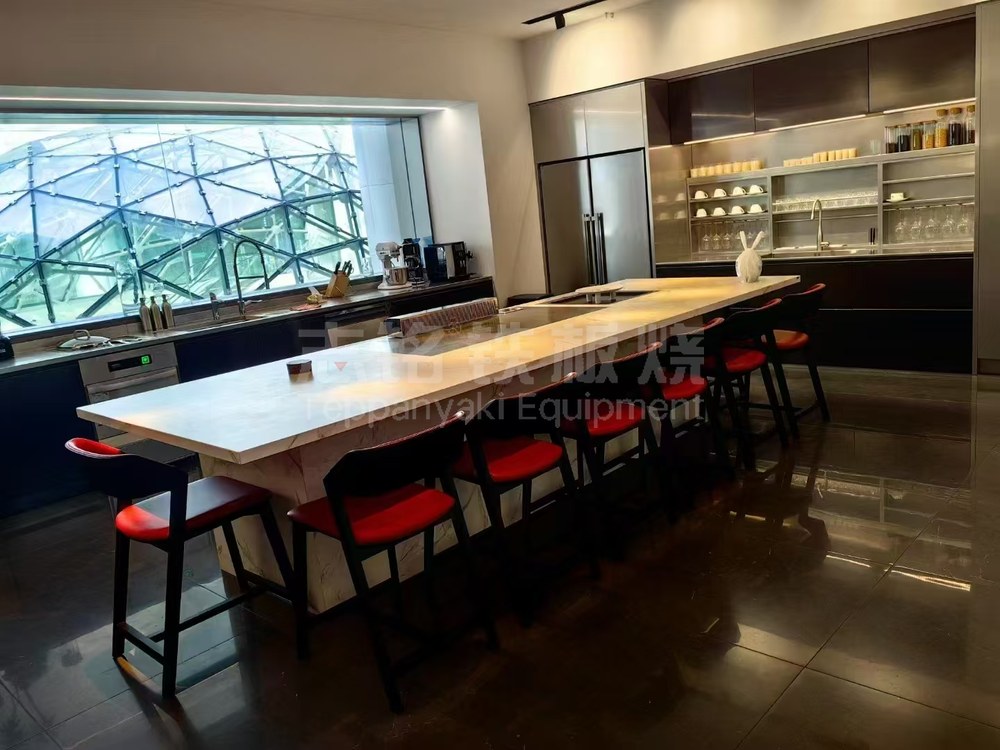 家用铁板烧，铁板烧设备实景图。