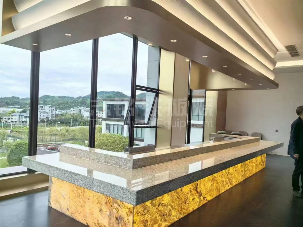 异形、组合、特殊定制、双炒位、客户案例实景、铁板烧餐厅、企业会所，铁板烧设备客户现场实景。
