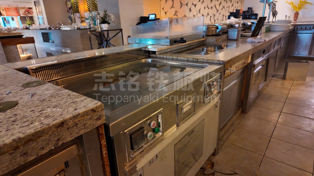 长方形、客户案例实景、酒店度假村游轮、美食档口明档，铁板烧设备客户现场实景。