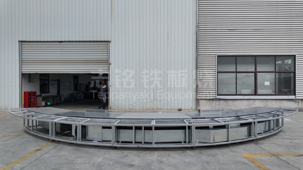 异形、组合、特殊定制、裸机、工厂实拍，铁板烧设备工厂车间实拍。