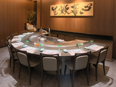 志铭加长半圆形8-9人座铁板烧设备，增加隔热油槽